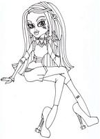 do wydruku kolorowanki monster high, obrazek Frankie Stein dla dziewczyn do wydrukowania i pomalowania numer  51